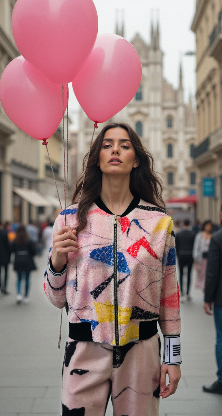 Pink Sequin Bomber Jacket