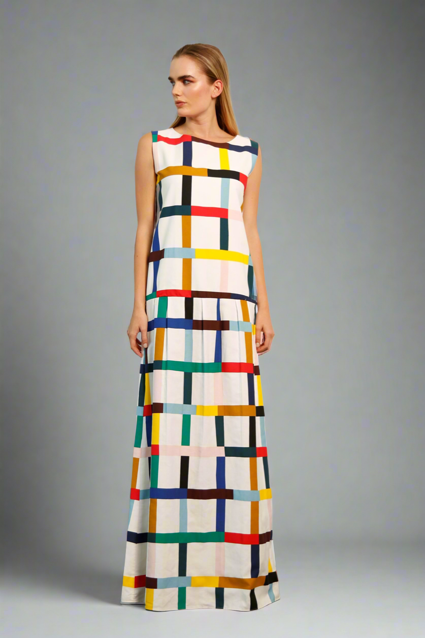 Mondrian Style Print Dress
