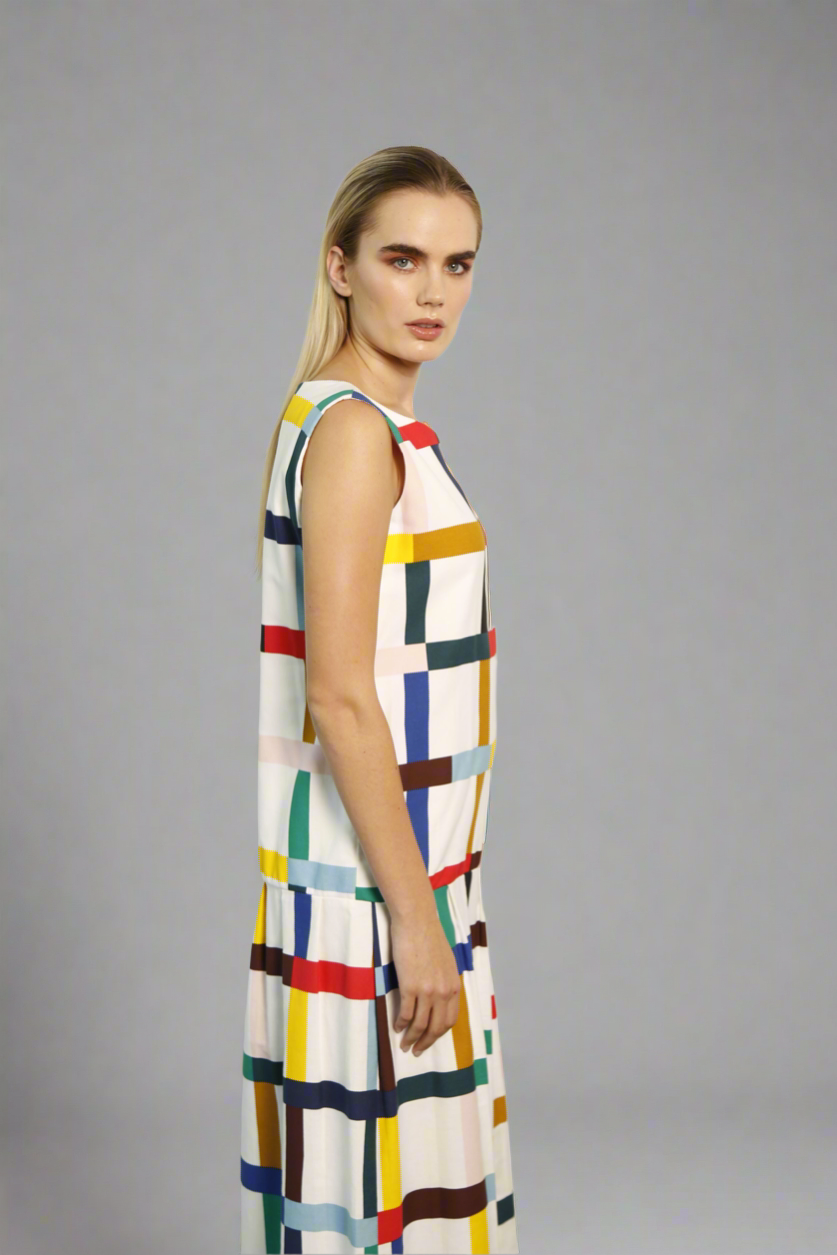Mondrian Style Print Dress