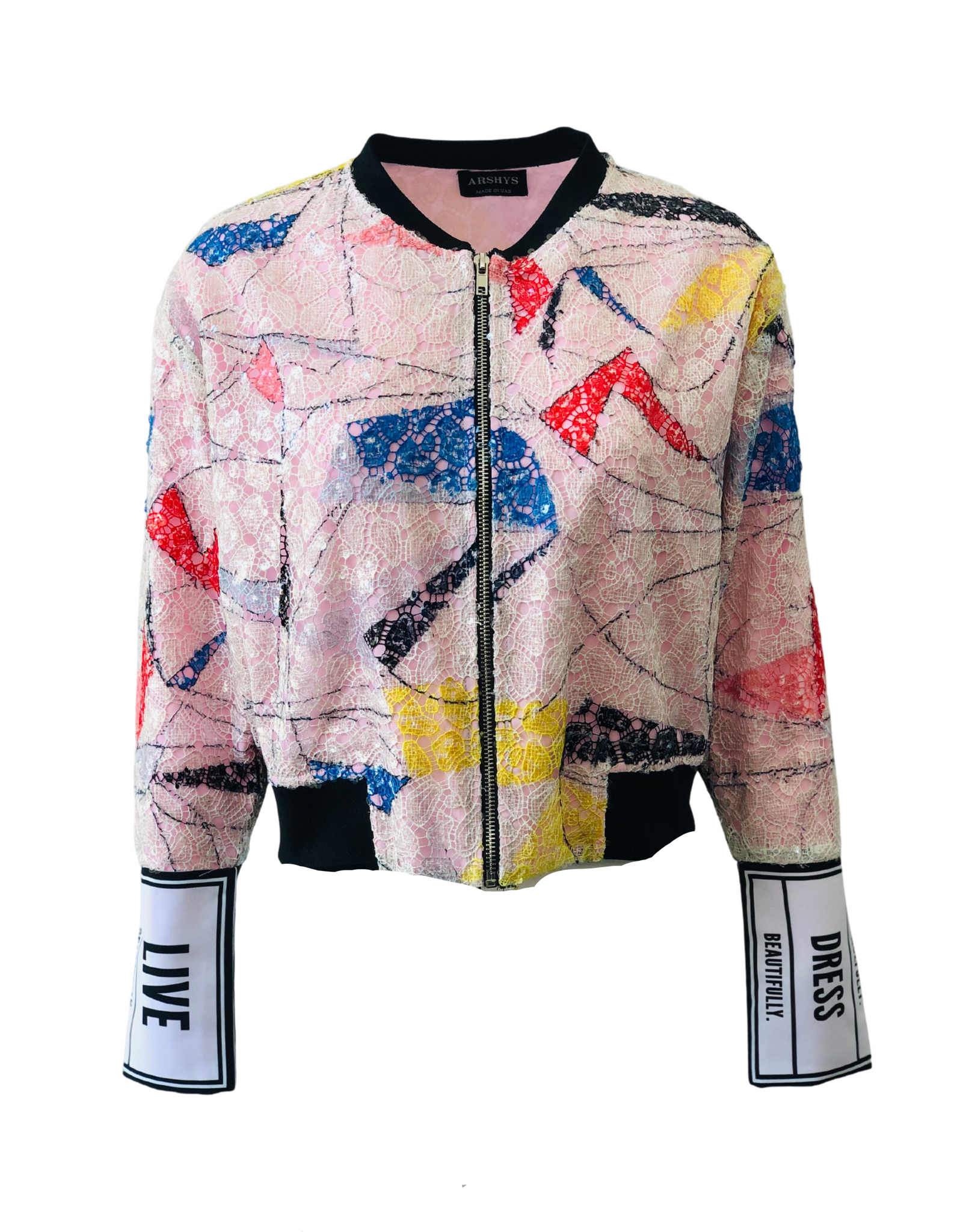Pink Sequin Bomber Jacket