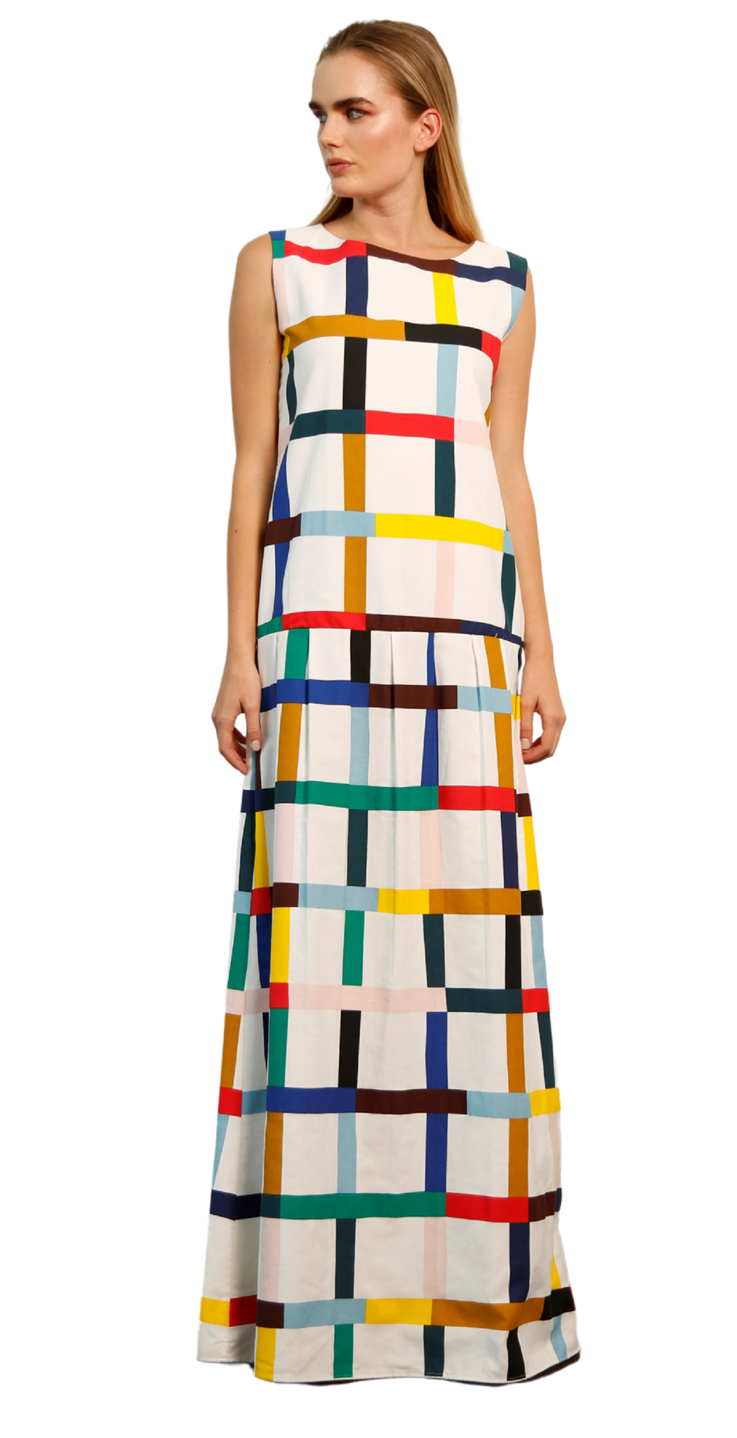Mondrian Style Print Dress