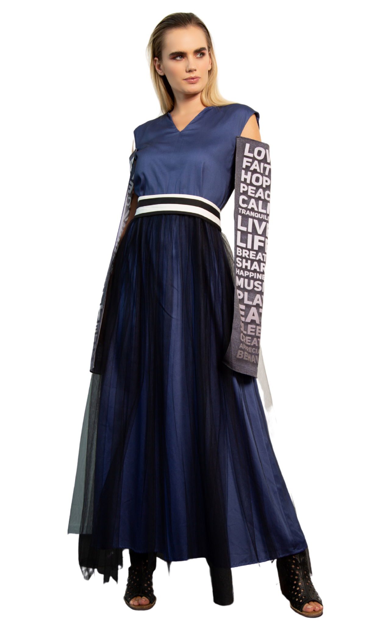 Tulle Dress With Statement Sleeves