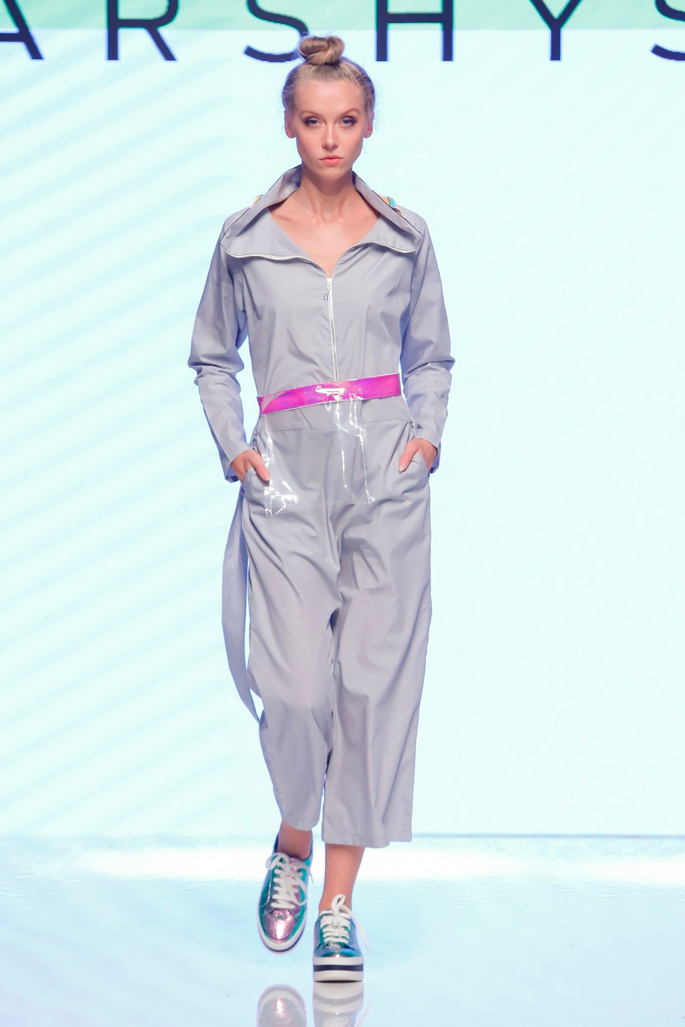 Funnel-neck Jumpsuit