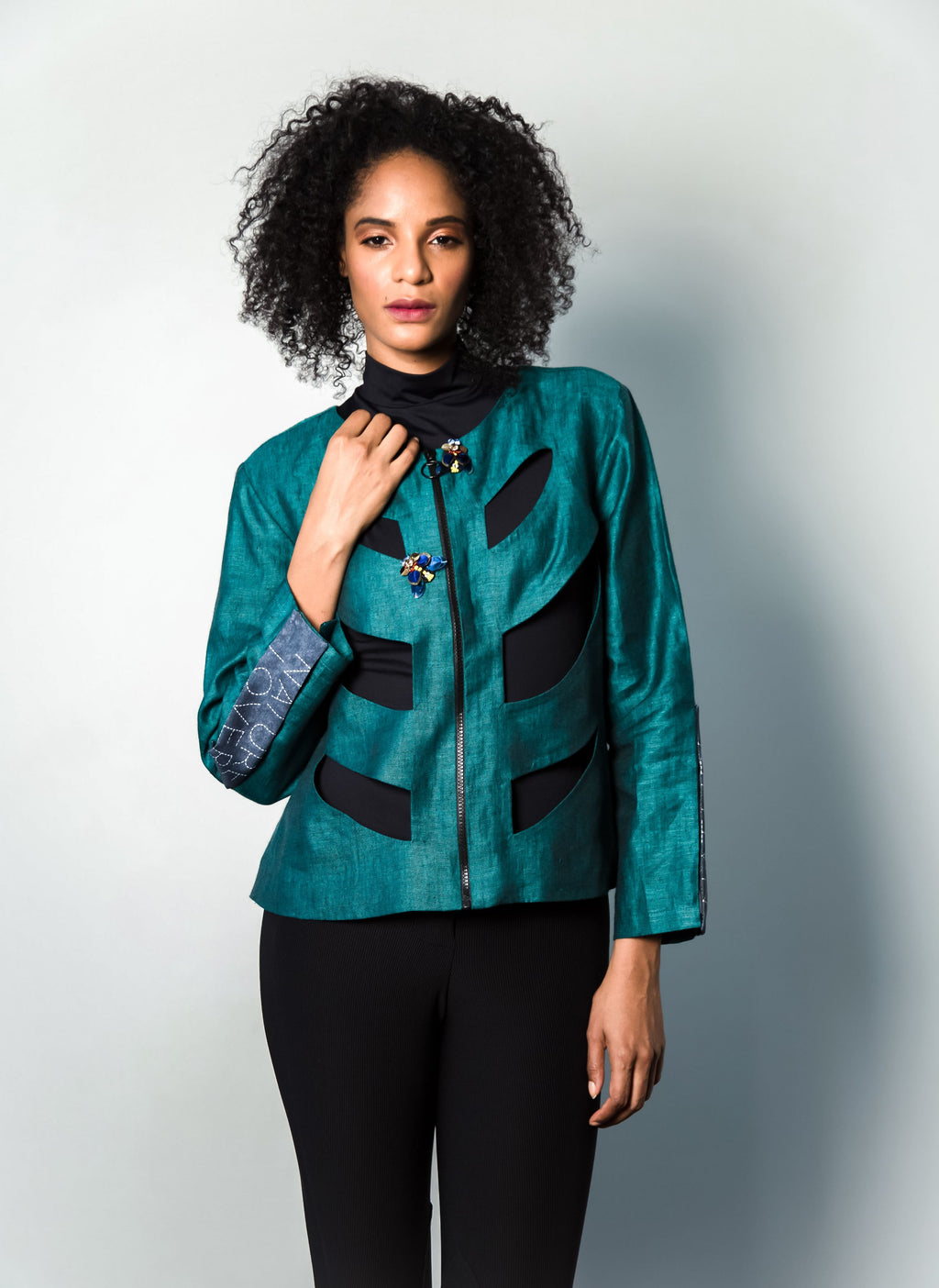 Cut out linen jacket
