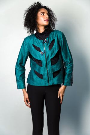 Cut out linen jacket