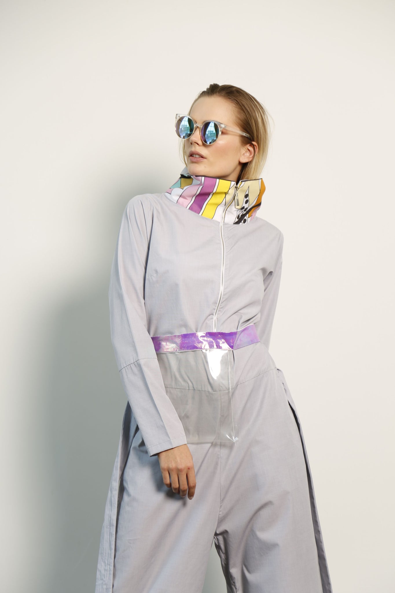 Funnel-neck Jumpsuit