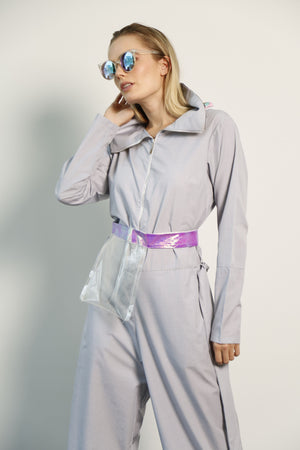 Funnel-neck Jumpsuit