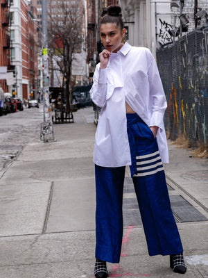 linen striped pants