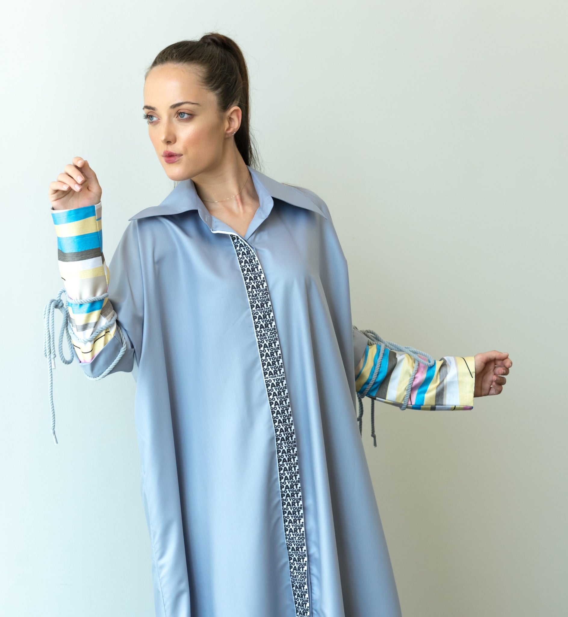 BUTTON DOWN COLLARED KAFTAN