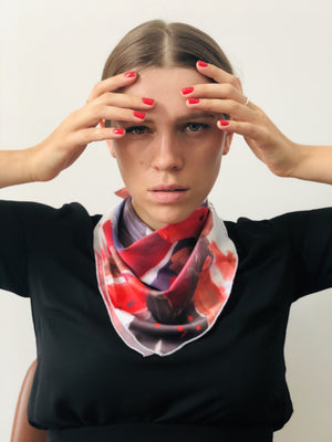 Arshys-Rosey Silk Scarf