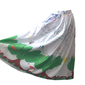 circle hand painted skirt