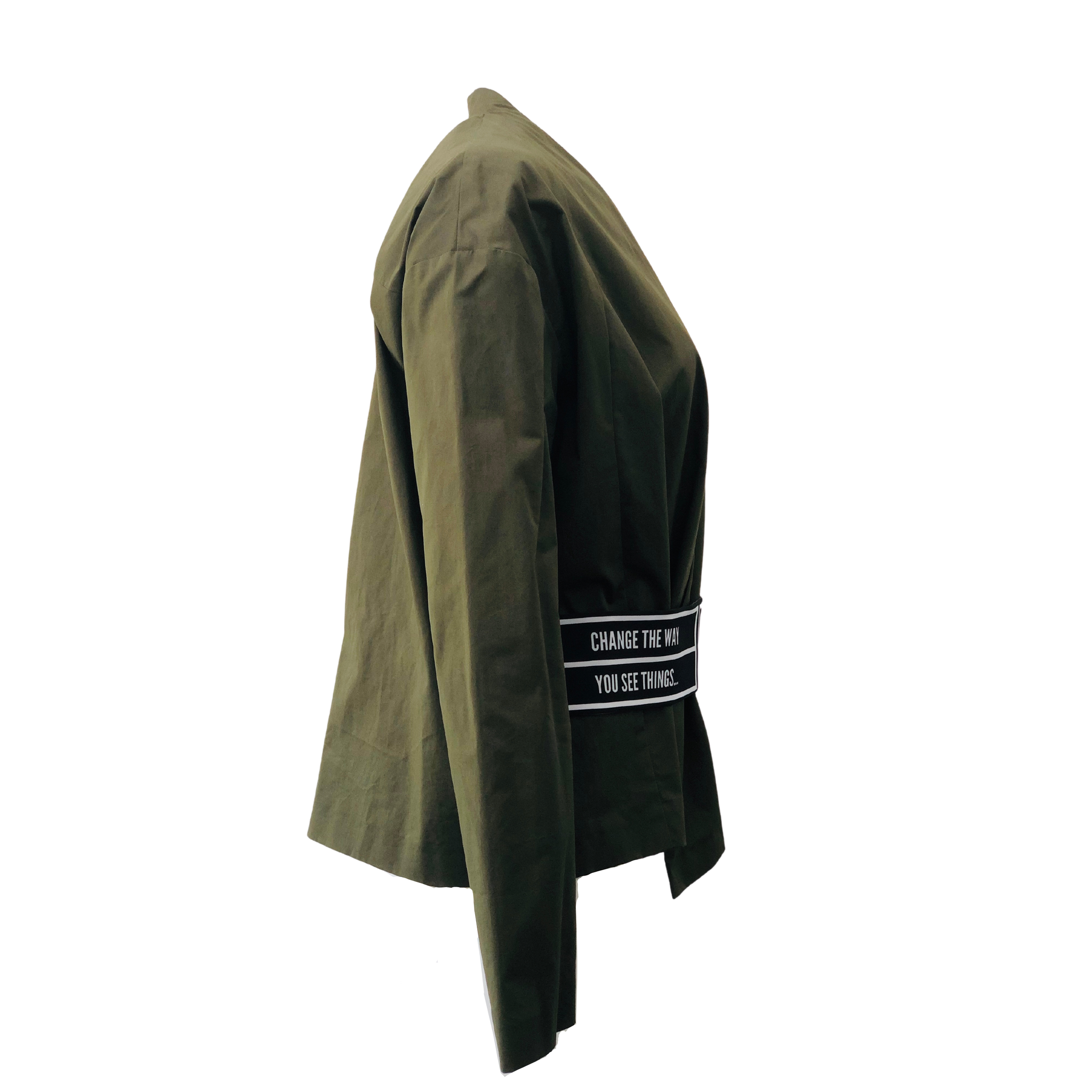 Arshys olive wrap-top