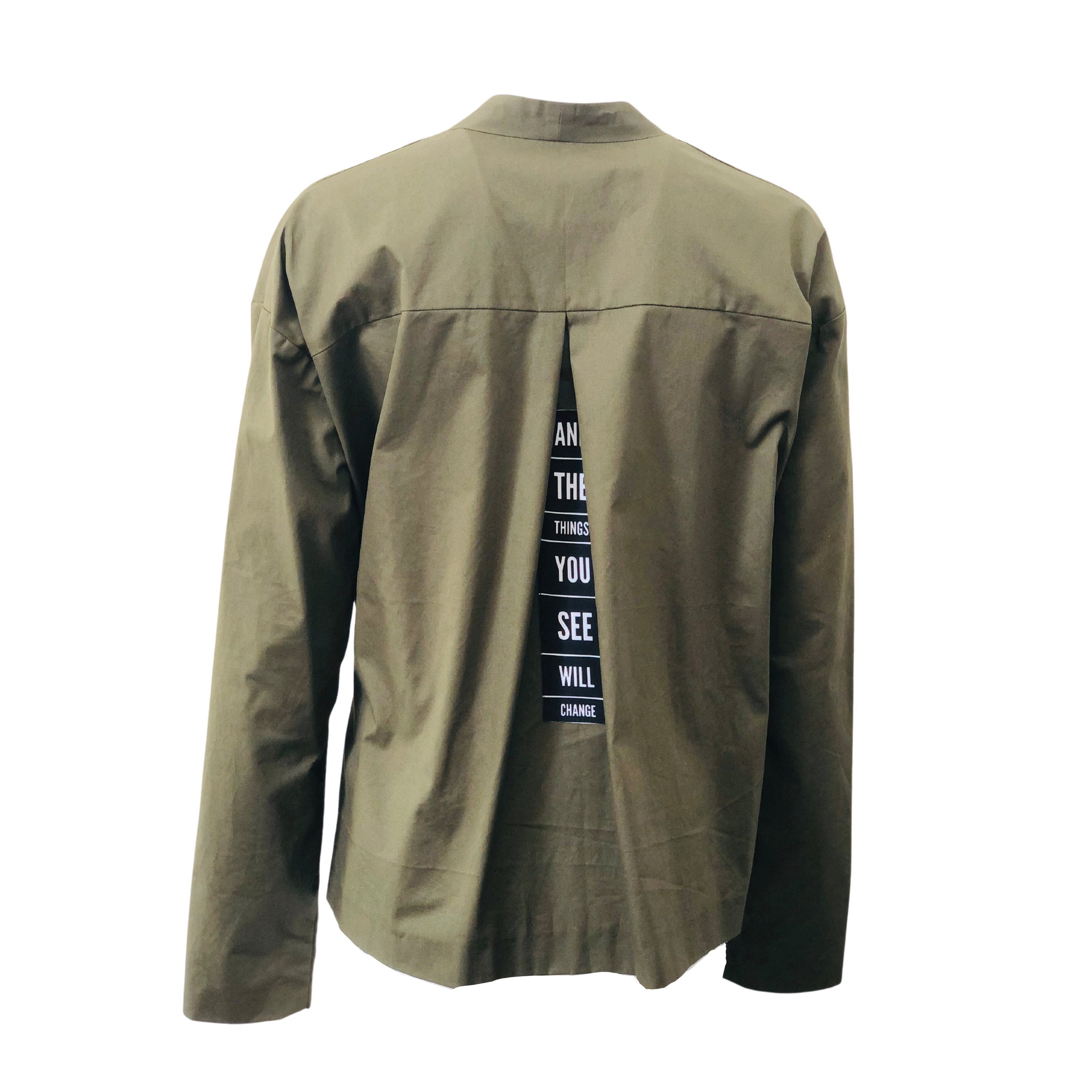 Arshys olive wrap-top