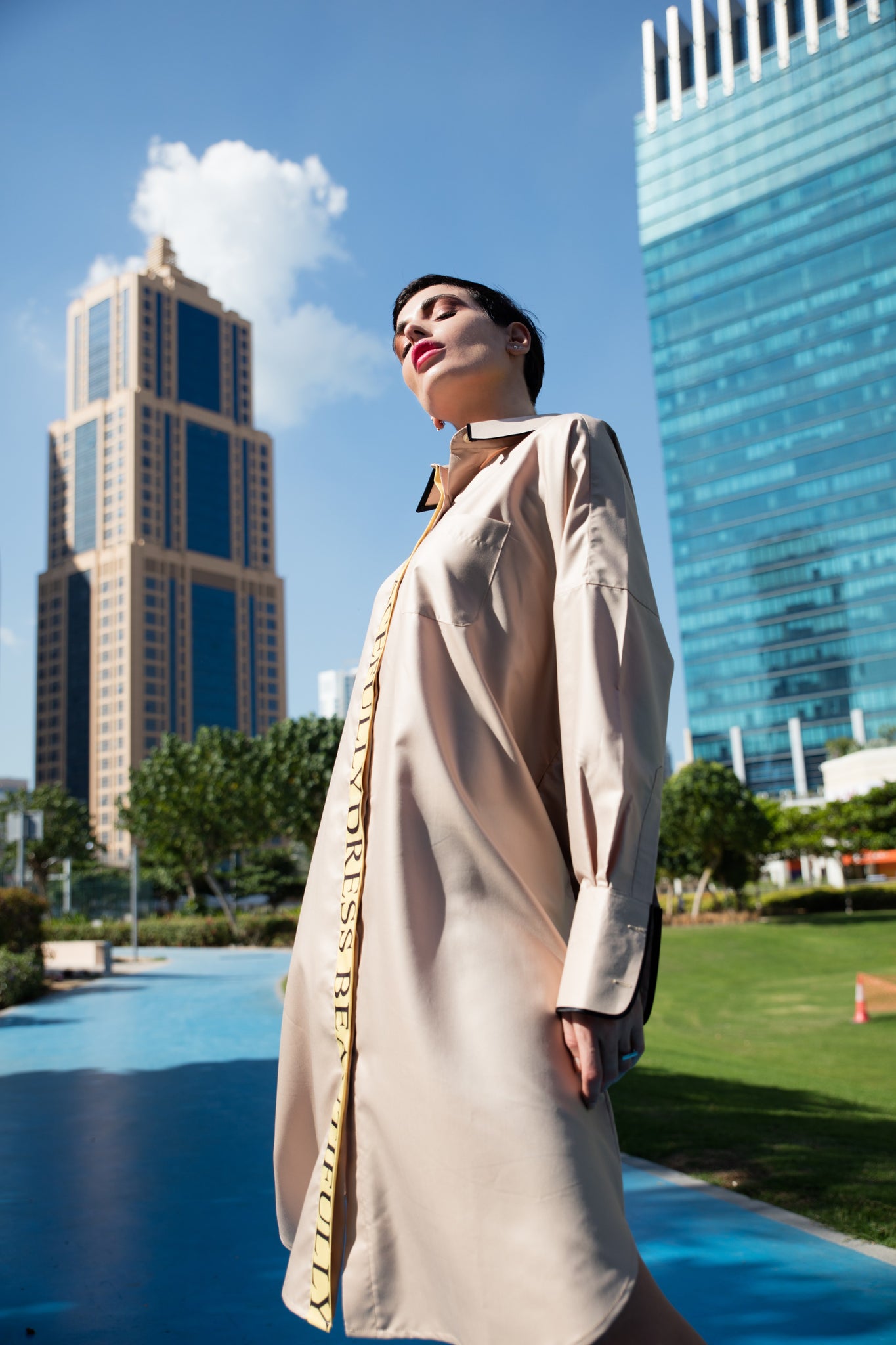 statement shirt dress