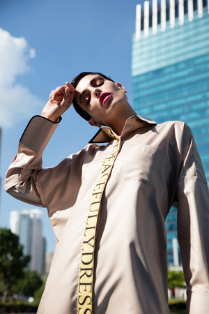 statement shirt dress